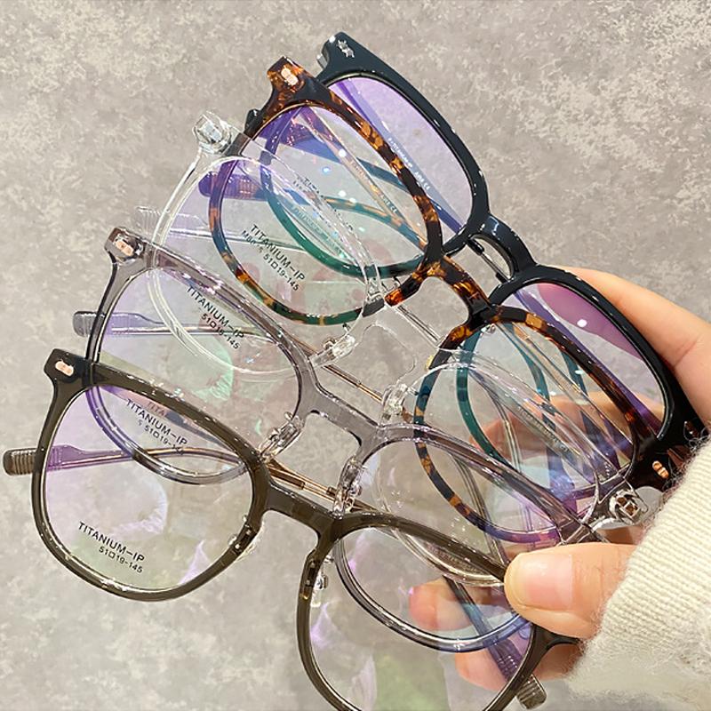 Fertige Myopie-Brille, Vintage-Stil, für Herren und Damen, Anti-Blaulicht-blockierende Brille, kurzsichtige Brille, Rezept Dioptrien 0 bis -4,0