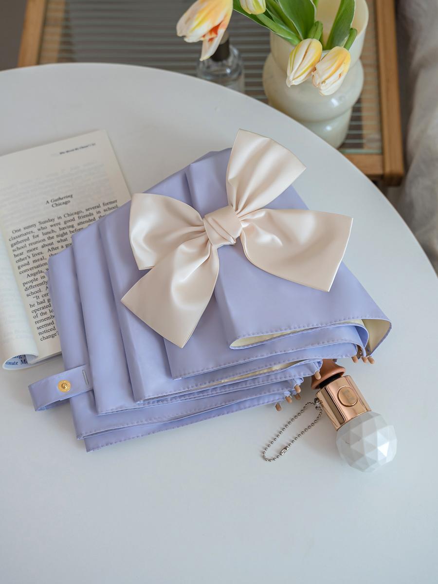 

Галстук-бабочка Полностью автоматический зонт Простота Богиня Жемчужный зонт Складной Защита от солнца Защита от УФ-лучей и Солнцезащитный зонт metal-fiber composite&8K фиолетовый