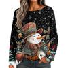 Womens  Fall Sweaters Long Sleeve Print Tops Pullover Sweaters Loose Dressy Casual Basic Clothes