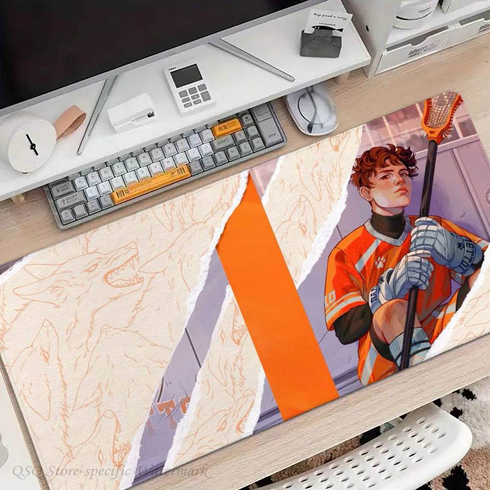 O Mousepad Anime F-Foxhole Court Antiderrapante Adequado Para Computadores de Escritório Laptops Jogos de E-sports Tapetes de Mesa Teclado XXL