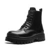 Outdoor hiking boots men's high-top British style thick-soled big head Derby heightening locomotive Martin boots men's tide 8516-J