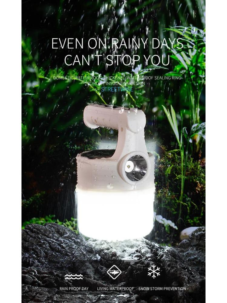 LED Solar Camping Lamp Bulbs Powerful Rechargeable Flashlight Outdoor Emergency Fishing Portable Lanterns Night Light