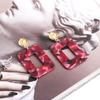 Women Fashion Resin Square Earrings Girl Party Earings Geometric Shape Long Earring