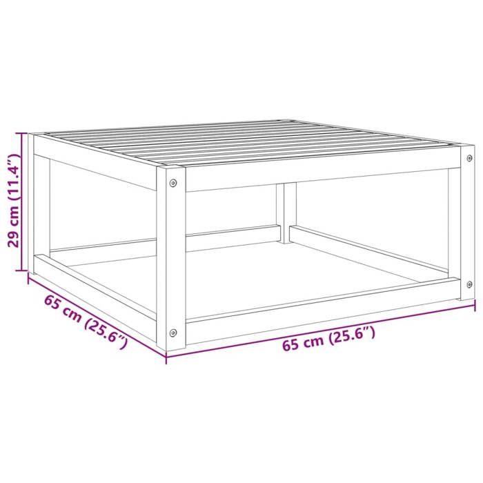 VidaXL Garden Table 65x65x29 Cm Solid Acacia Wood, Garden Coffee Table, Garden Side Table, End Table, 4008157