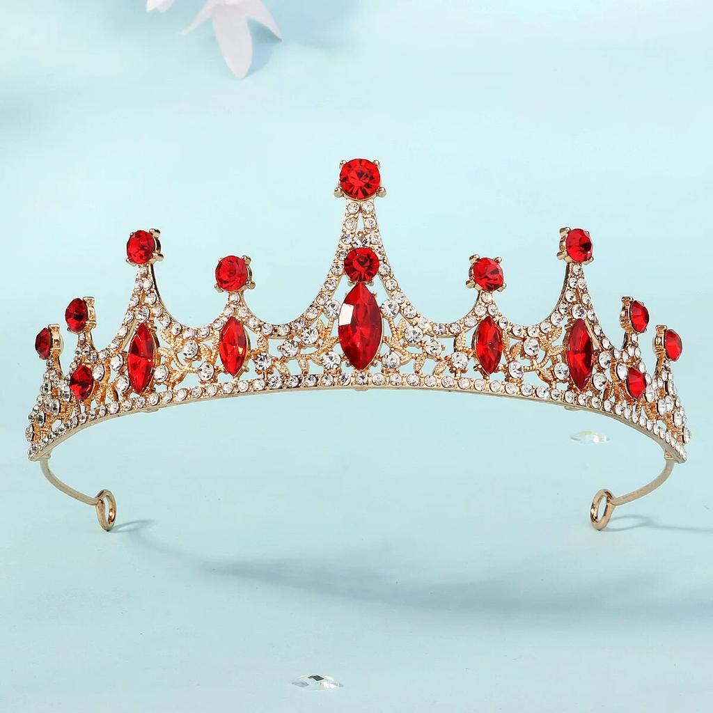 Black Big Rhinestone Crystal Rhinestone Party Wedding Hair Jewelry Accessories Birthday Tiaras Halloween Crown Women