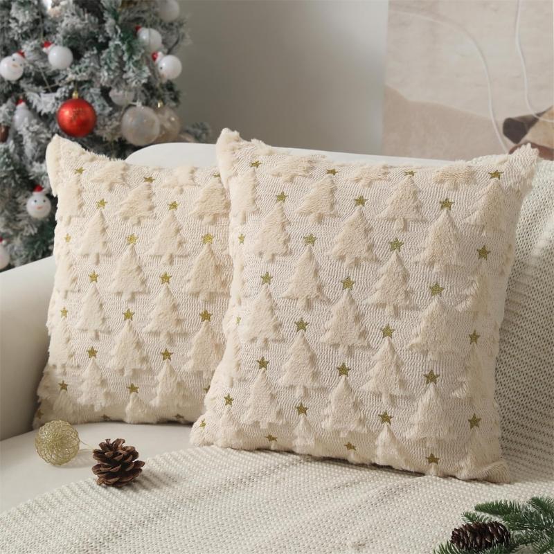 Christmas Throw Pillow Cover 45x45cm, Festival Sofa Chair Cushions Case for Living Room Bedroom