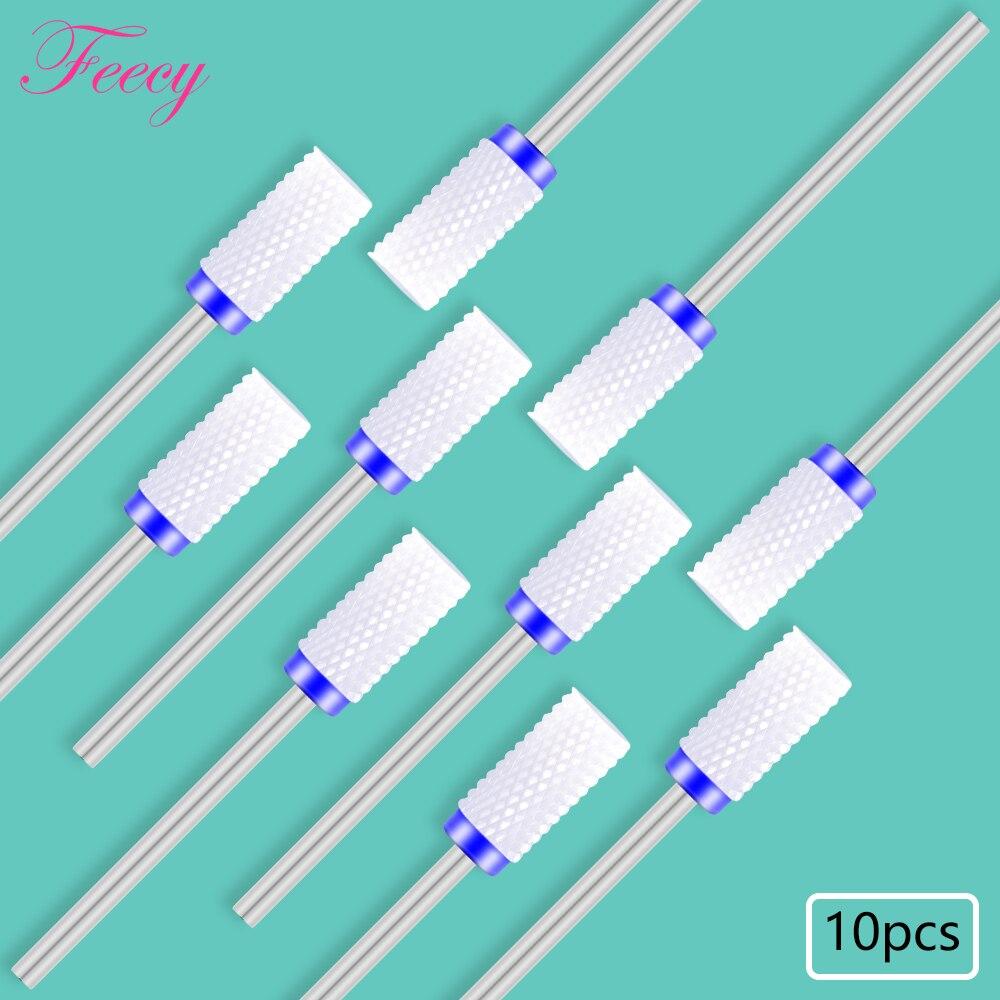 10PCS Milling Cutter For Manicure Set Ceramic Nail Drill Bits Cutters for Removing Gel Varnish Manicure Machine Accessories Mill