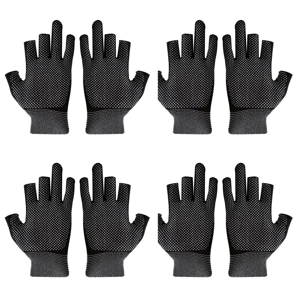 3 Fingers Cut Universal Fishing Gloves Half Finger Summer Outdoor Angling Sunscreen Anti-Slip Gloves Sports Fishing Accessories