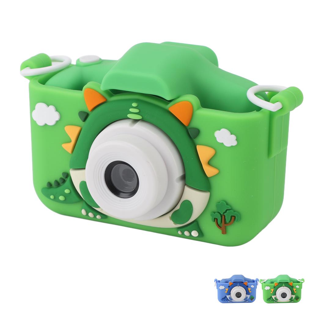 Dětský fotoaparát Roztomilý kreslený design dinosaura Multifunkční 2,0palcový displej 400mAh Selfie digitální fotoaparát