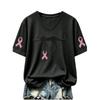 Women's Trendy Printed V-Neck Short Sleeve Top