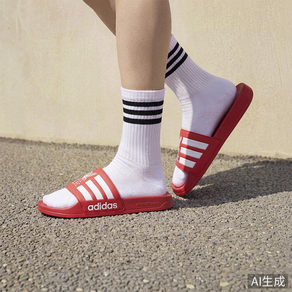 Adidas ADILETTE SHOWER Slide Slippers Unisex Red 38