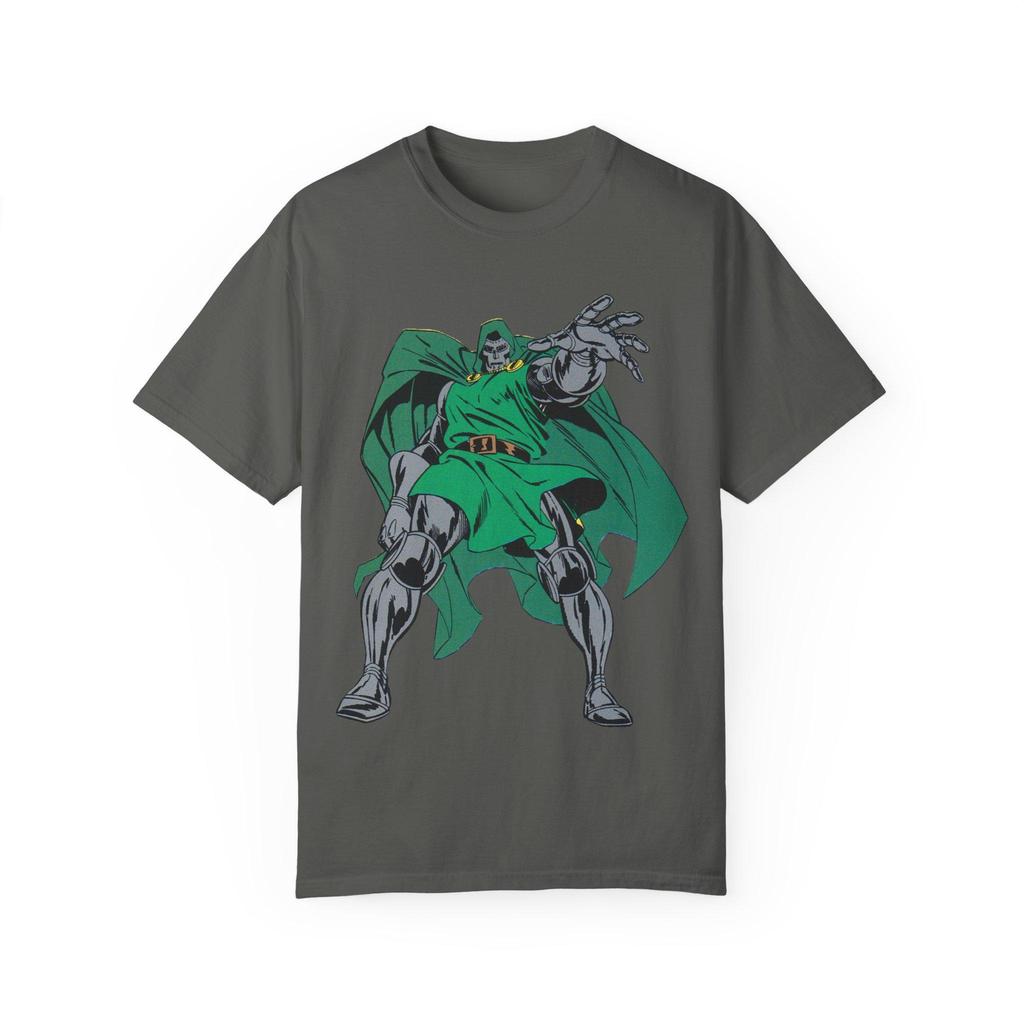 Doctor Doom Heavyweight Cotton Graphic Tshirt Prue Cotton Tee Fitness Print Workout Tee Streetwear Harajuku Men Clothing Top
