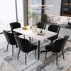 Chaise De Salle À Manger - MUVOE - Lot De 6 - Noir - Velours - Design Contemporain