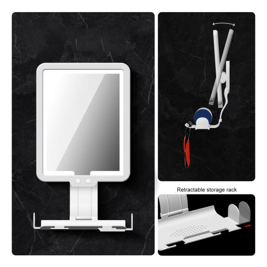 Yousheng Makeup Mirror Anti-Fog Bathroom Heating 78 LED Beads 3-Color Light Brightness Adjustable Anti-fog Bathroom Mirror