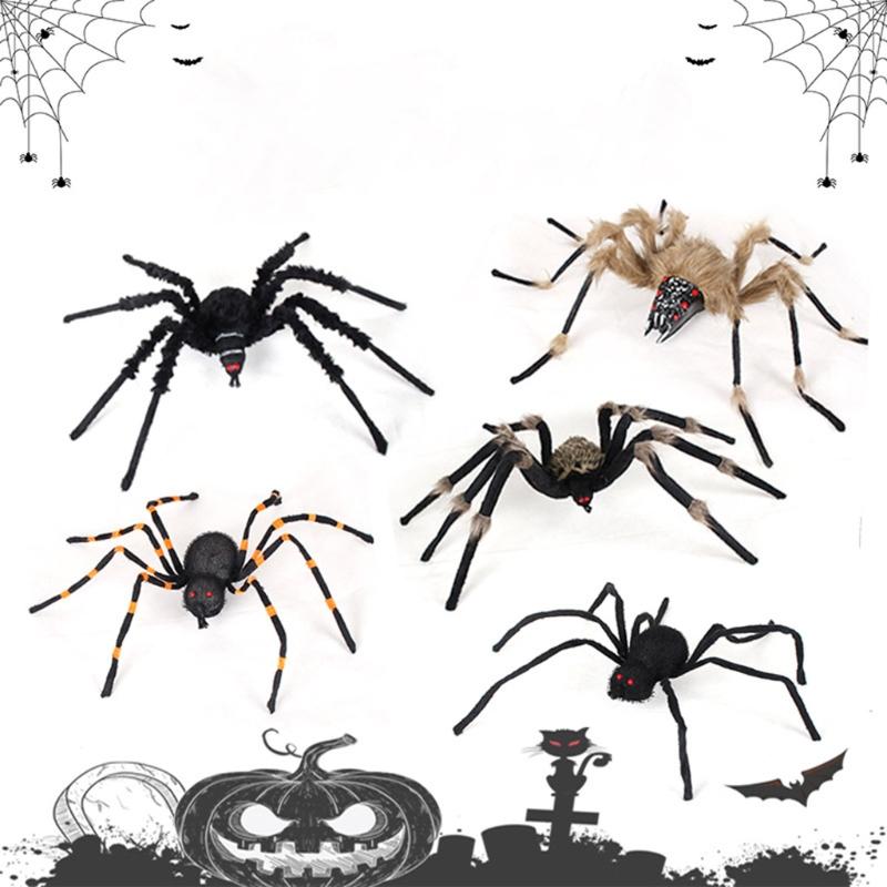 Plüschspinne Aprilscherz Requisiten Streichspielzeug mit Riesengröße Simulationsspinne Neuheit Spielzeug zur Unterhaltung Partydekoration