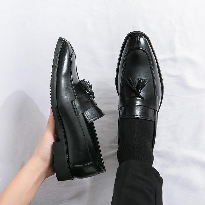 Classic Flat Walking Leather Shoes Men Casual Business Shoes Men's Dress Shoes Social Office Leather Loafers Formal Shoes Man