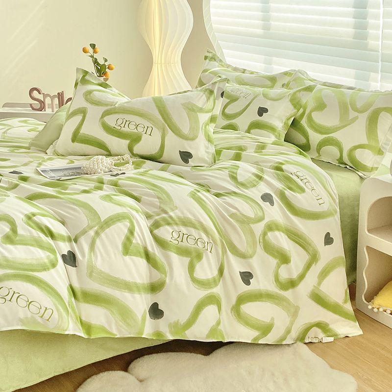 Small Fresh Bed Four-piece Dormitory Quilt Cover Three-piece Bed Sheet Set