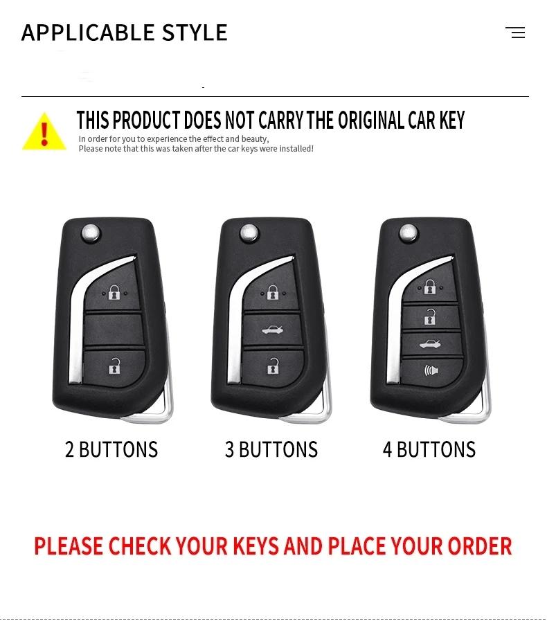 Car Remote Key Cover Case For Toyota Auris Corolla Avensis Verso Yaris Aygo Scion TC IM Camry RAV4 Forturner Hilux