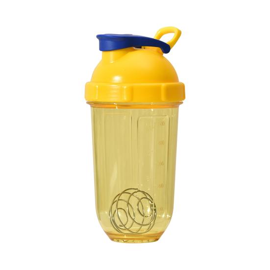 Protein Shaker Bottles with Wire Ball 500ml Leak-Proof Mixer Cup Clear Scale Fitness Mixer Bottle Portable Shaker Cup for Sports Travel