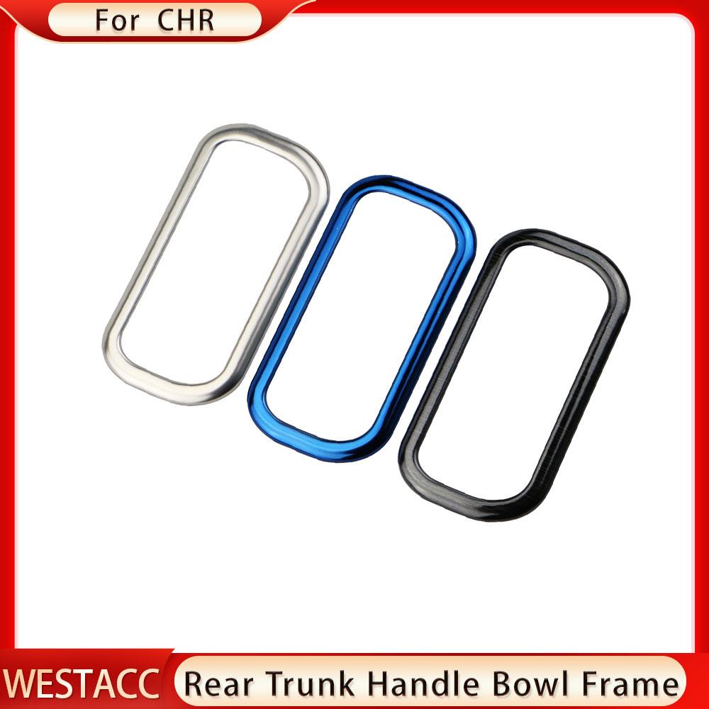 Stainless Steel Car Rear Trunk Door Handle Bowl Frame Decoration Sticker Cover Trim for Toyota CHR C-HR 2016 - 