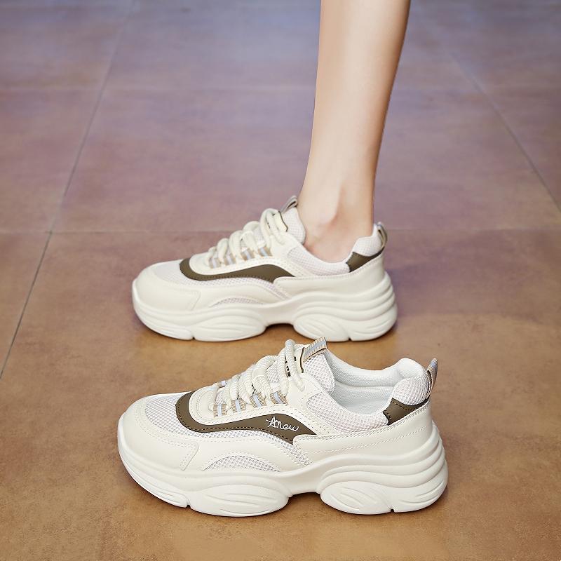 

CRLAYDK Summer Fashion Chunky Sneakers for Women Mesh Casual Lace Up Trainer Breathable Walking Platform Shoes Ladies Tennis 40
