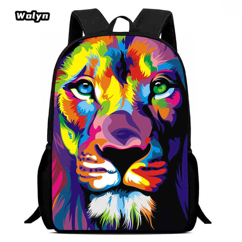 Lion King Schoolbag High Definition Printing Multi-Function Cross-Border Burden Reduction Large Capacity Backpack