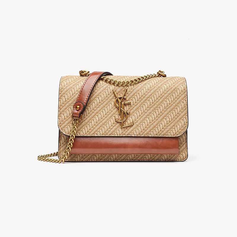 Summer new fashion fringed portable shoulder bag texture versatile messenger bag trendy straw woven bag хаки