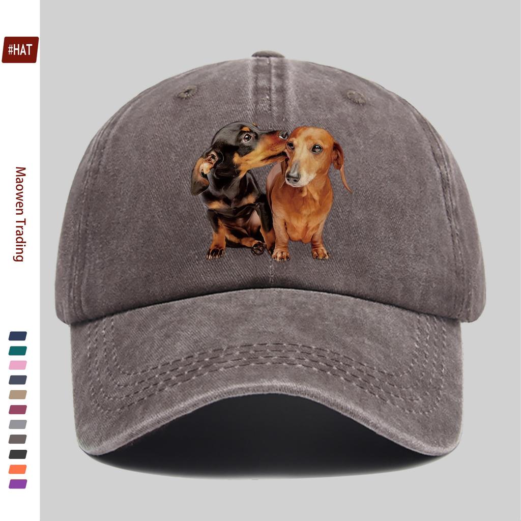 Pc Cute Dog Print Baseball Cap Home Leisure Decor Hat Fashion Trendy Printed Papa Cap Adjustable Strap MultiColor Trucker