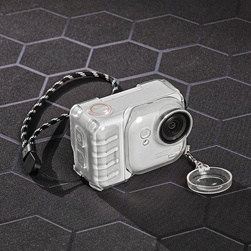 For Insta360 Go Ultra Protective Cover Tpu Ice Sensing Heat Dissipation Anti Drop Protective Case With Lens Cap & Lanyard