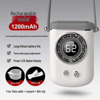 Portable Neck & Handheld Fan with Digital Display
