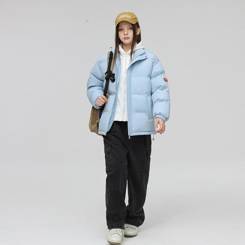 Fake Two-piece Cotton Clothing Men and Women with The Same Paragraph Winter Loose Cotton Jacket Hooded Thickened Bread Clothing Thickened Cotton Coat