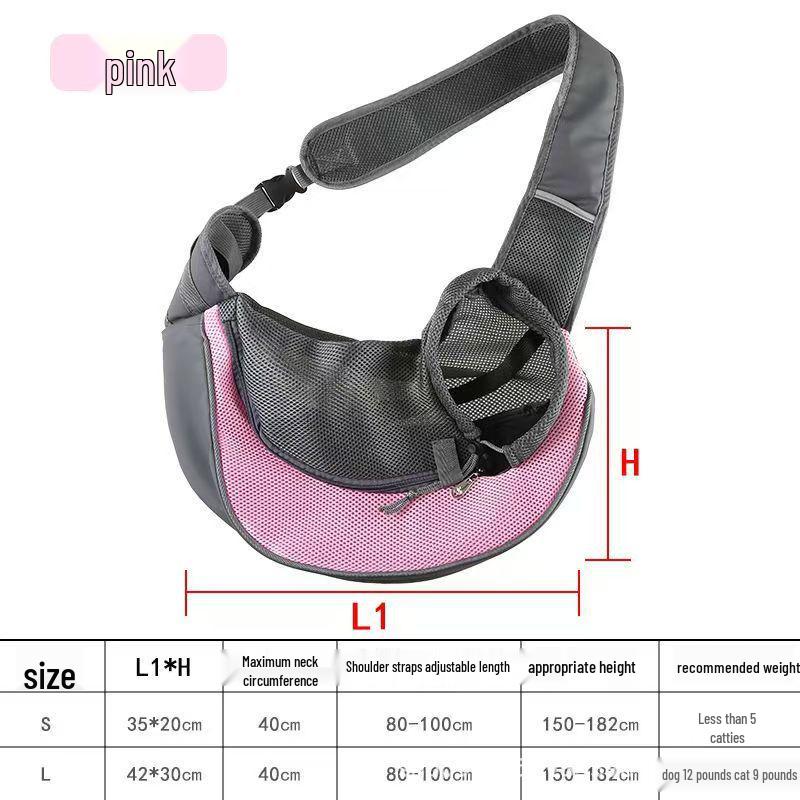 Breathable Crossbody Cat & Small Dog Backpack for Summer Outings