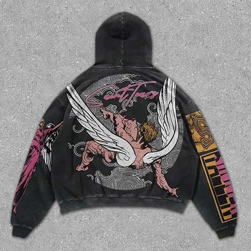 Spring and Autumn American Retro Skull Skull Skeleton Series 3D Digital Printing Trend Hoodie Sweater
