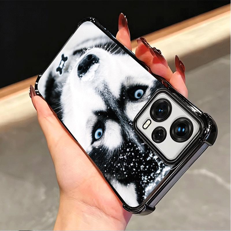Alaskan Husky Cute Dogs Plating Phone Case For Xiaomi Poco X5 X6 X7 X8 Pro Max F8 Ultra F7 M8 M7 M5S Redmi 15C 15 14C 13C 13 X3