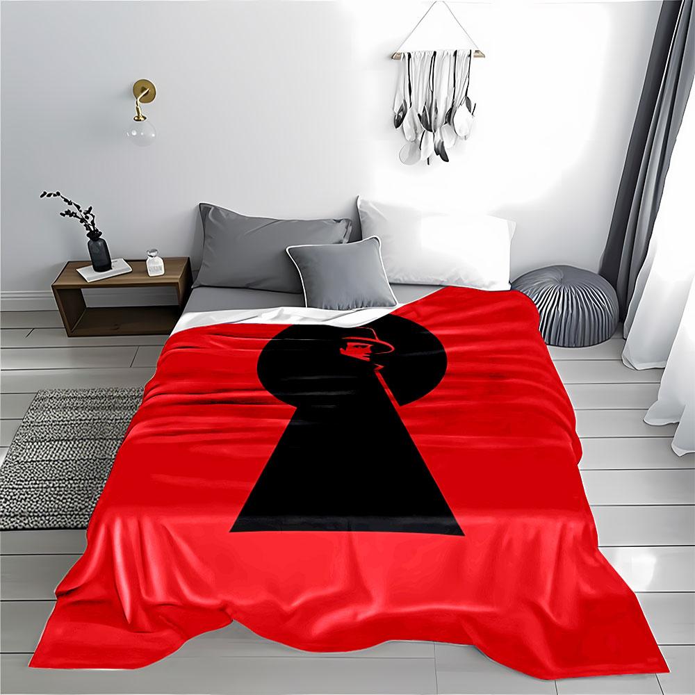 Mysterious Detective Silhouette for All Seasons Blanket Lunch Break Throw Gift