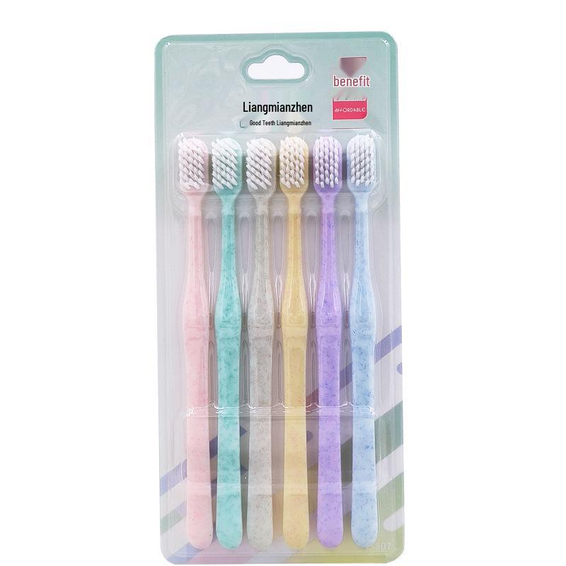 Flexible 6-Pack Soft Two-Sided Toothbrush with Small Brush Head 6-Pack