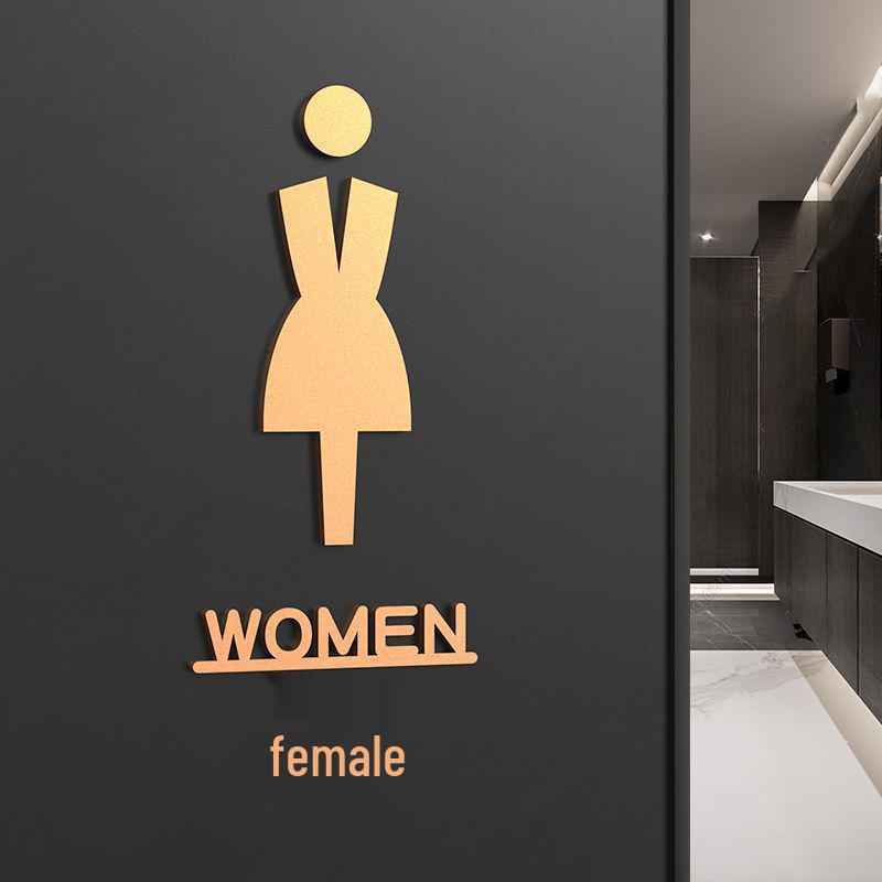 Niestandardowe znaki toaletowe: Kreatywne naklejki na toaletę do biura i hotelu dla mężczyzn/kobiet