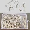 80pcs Keychains with Chain and 80pcs Jump Rings DIY Jewelry Making Accessories