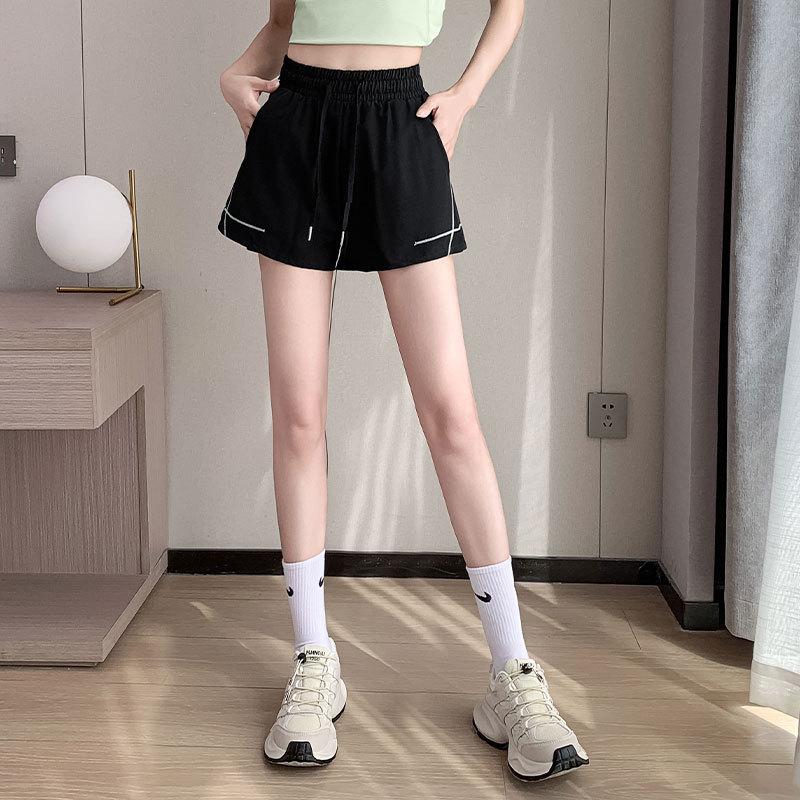 Women's Ice Silk Quick-Dry Summer Fitness Set (T-Shirt & Anti-Exposure Shorts)