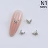 10Pcs 3D Mini Crystal Butterfly Nail Art Charms Jewelry Parts Accessories Luxury Alloy Nails Decoration Rhinestones Supplies