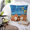 H Square Pillowcase Pillow Cover Polyester Cushion Zip Decorative Comfort Throw Pillow for Home Bedroom