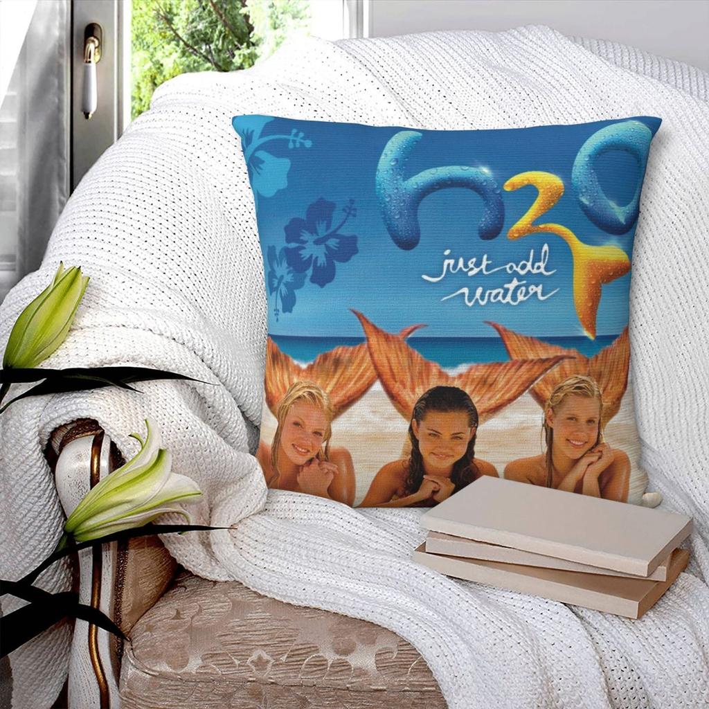 H Square Pillowcase Pillow Cover Polyester Cushion Zip Decorative Comfort Throw Pillow for Home Bedroom