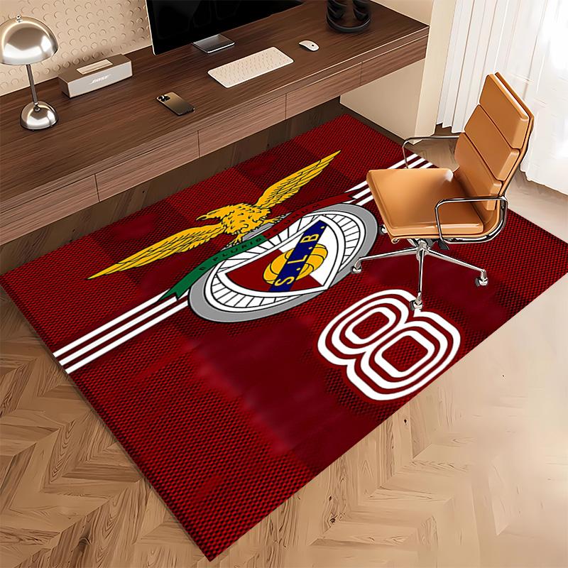1pc Sport Lisboa e Benfica Print Area Rug - Soft, Washable Non-Slip Indoor Mat, Living Room, Home Office Decorative Rug,Office Decorative