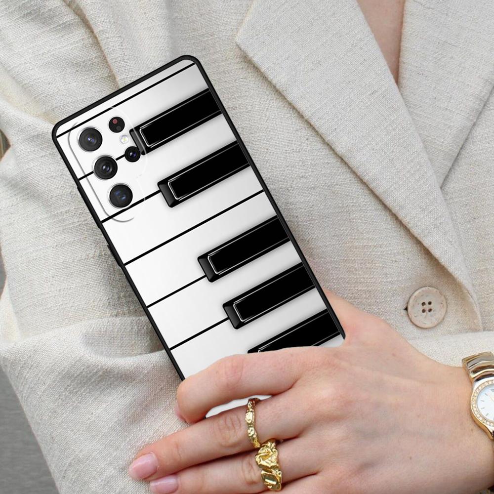 Piano Keys Music Keyboard Cell Phone Case for Samsung Galaxy S26 Ultra S25 S24 S23 S22 S21 S20 Note10 Cover