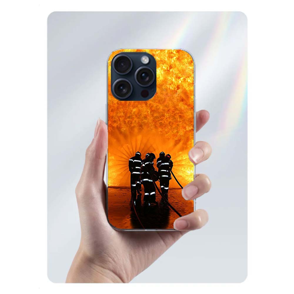 Firefighter Heroes Fireman Capa Phone Case For Iphone 17 Air 16 Pro Max 15 12 Pro 14 Plus 17E 16E 11 13 Mini Cover Cases Fundas