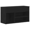 Entryway Shoe Bench, Open-type Shoe Storage Changing Bench, Black, 60 X 30 X 45 Cm