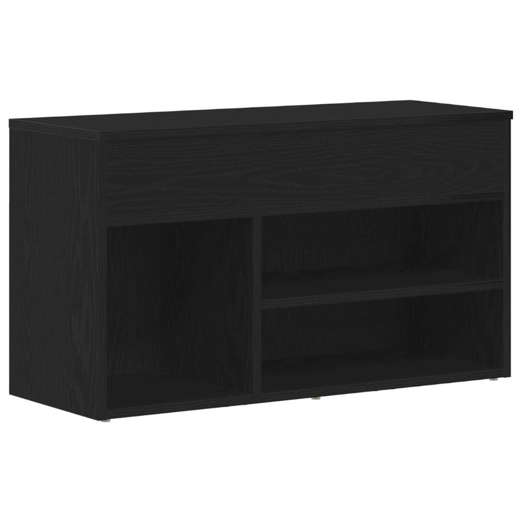 Entryway Shoe Bench, Open-type Shoe Storage Changing Bench, Black, 60 X 30 X 45 Cm