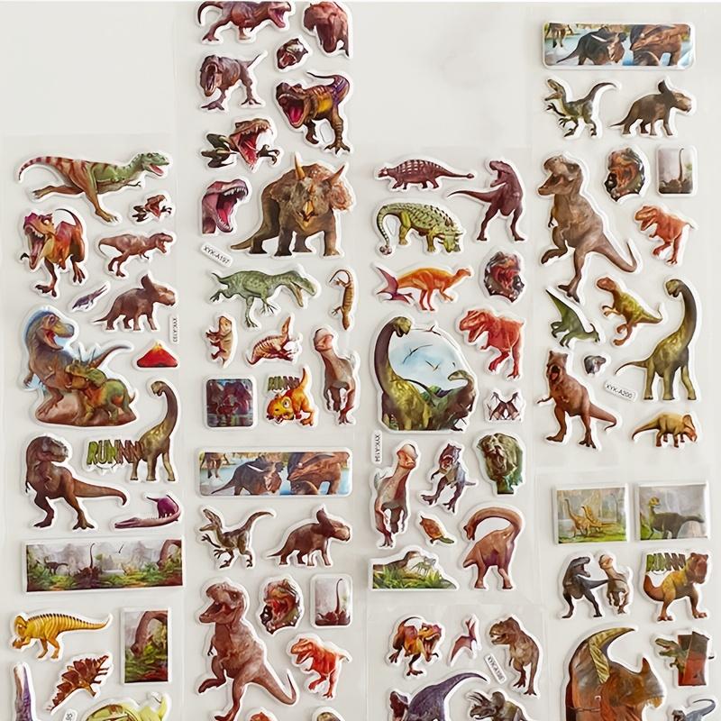 5/10pcs Realistic Dinosaur 3D Bubble Self-adhesive Stickers Tyrannosaurus Stickers Party Decoration, Home Decoration JXB