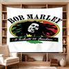 Bob Marley Reggae Tribute Freedom Polyester Wall Hanging Tapestry, Aesthetic Home Decor for Bedroom Dorm Photo Backdrop