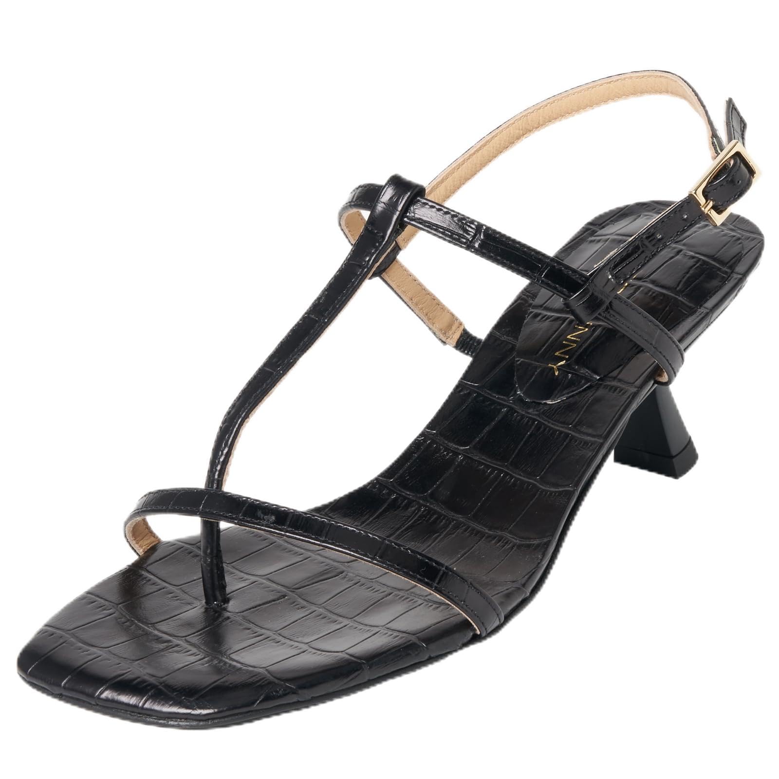 

Heeled Sandals Mules cm [Perico] T-Strap Women s 24.0 чёрный